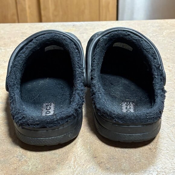 Crocs Baya Lined Clog Black Warm Fuzzy Lining Slip-On Casual Shoes 6 M 8 W - Picture 8 of 10